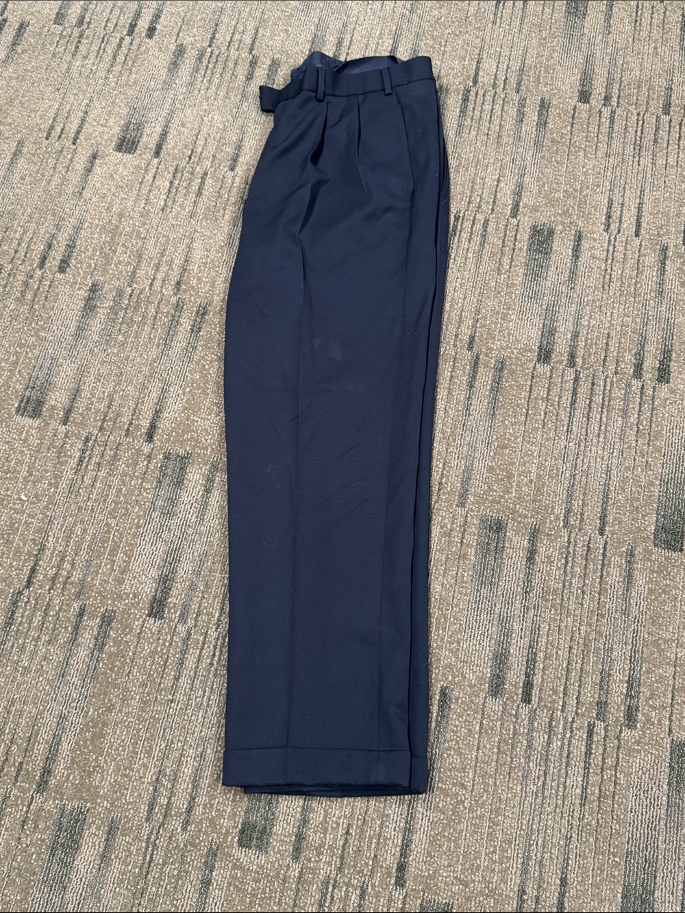 Brooks Brothers Navy Pleated Men's Dress Pants